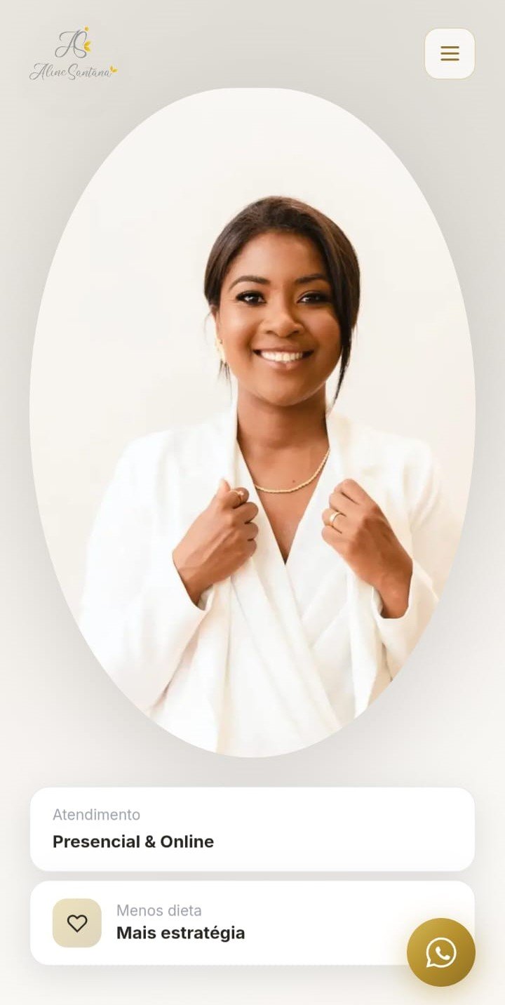 Exemplo LinkBio — Aline Nutricionista